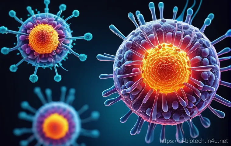 의약품 타겟팅 기술 - **Prompt: "A futuristic, highly detailed medical illustration depicting glowing nanoparticles precis...