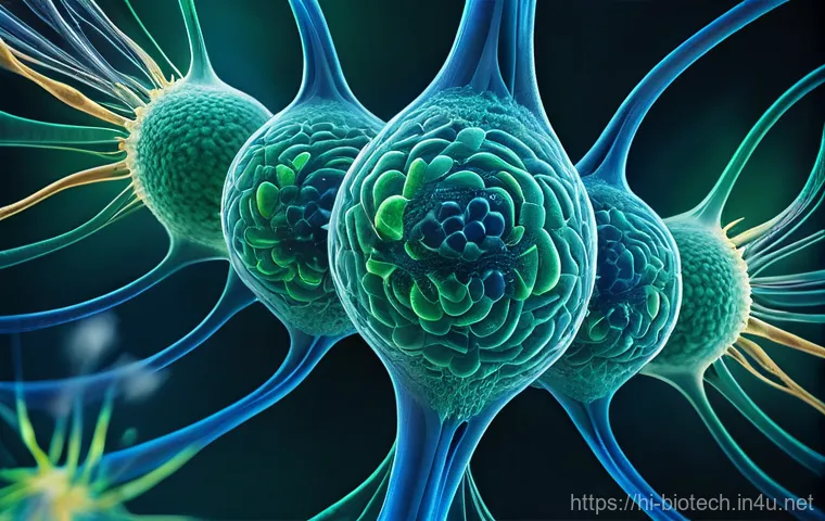 단백질 기반 치료제 - **Prompt:** A dynamic, macro-microscopic view inside a human body. Focus on vibrant, intricately fol...