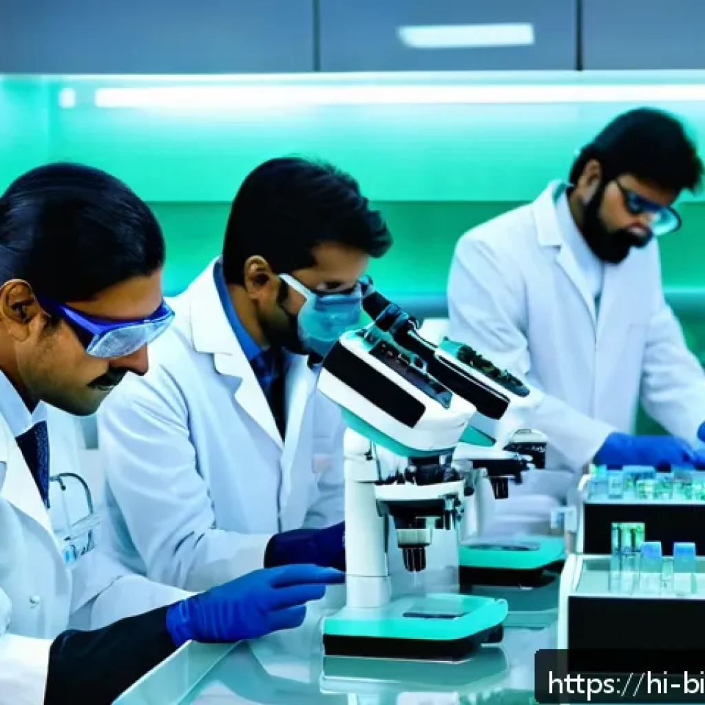 세포 치료제 - A highly detailed futuristic laboratory scene showcasing advanced stem cell therapy technology in In...