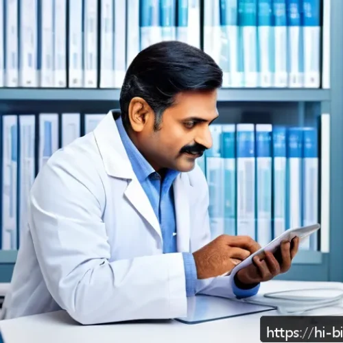 Home 31 세포 치료의 윤리적 문제 - A detailed, realistic hospital consultation scene featuring a middle-aged Indian patient and a docto...