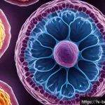 Home 18 줄기세포 연구 - A highly detailed scientific illustration showing the process of stem cell differentiation, featurin...